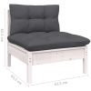 Loungegrupp med antracit dynor 13 delar massiv furu vidaXL – miniatyr 8