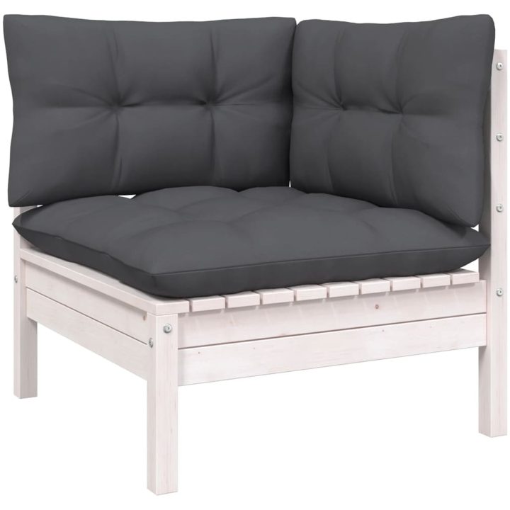 Loungegrupp med antracit dynor 4 delar furu vidaXL – bild 4