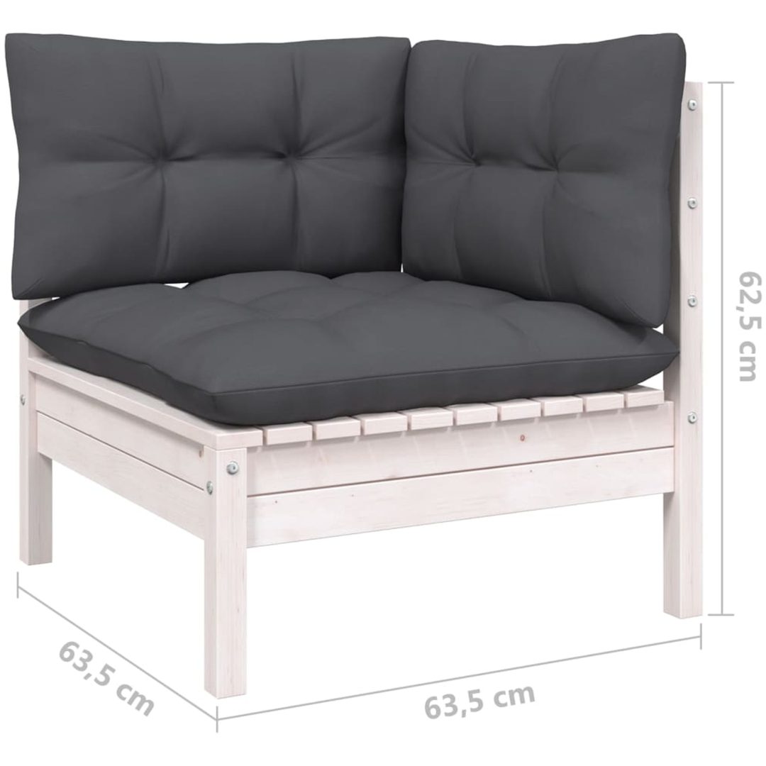Loungegrupp med antracit dynor 4 delar furu vidaXL – bild 9