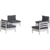Loungegrupp med antracit dynor 4 delar massiv furu vidaXL – miniatyr 3