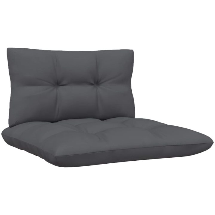 Loungegrupp med antracit dynor 4 delar massiv furu vidaXL – bild 5