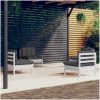 Loungegrupp med antracit dynor 4 delar massiv furu vidaXL – miniatyr 1