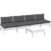 Loungegrupp med antracit dynor 5 delar massiv furu vidaXL – miniatyr 3