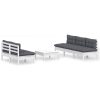 Loungegrupp med antracit dynor 6 delar massiv furu vidaXL – miniatyr 2