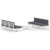 Loungegrupp med antracit dynor 7 delar massiv furu vidaXL – miniatyr 2