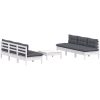 Loungegrupp med antracit dynor 7 delar massiv furu vidaXL – miniatyr 3