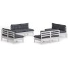 Loungegrupp med antracit dynor 8 delar massiv furu vidaXL – miniatyr 2