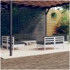 Loungegrupp med antracit dynor 8 delar massiv furu vidaXL – miniatyr 1