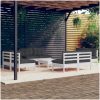 Loungegrupp med antracit dynor 9 delar massiv furu vidaXL – miniatyr 1
