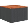 Loungegrupp med dynor 12 delar svart konstrotting vidaXL – miniatyr 3