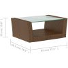 Loungegrupp med dynor 16 delar konstrotting brun vidaXL – miniatyr 11