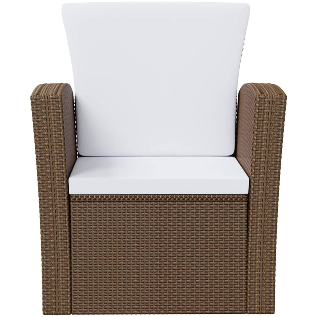 Loungegrupp med dynor 16 delar konstrotting brun vidaXL – bild 4