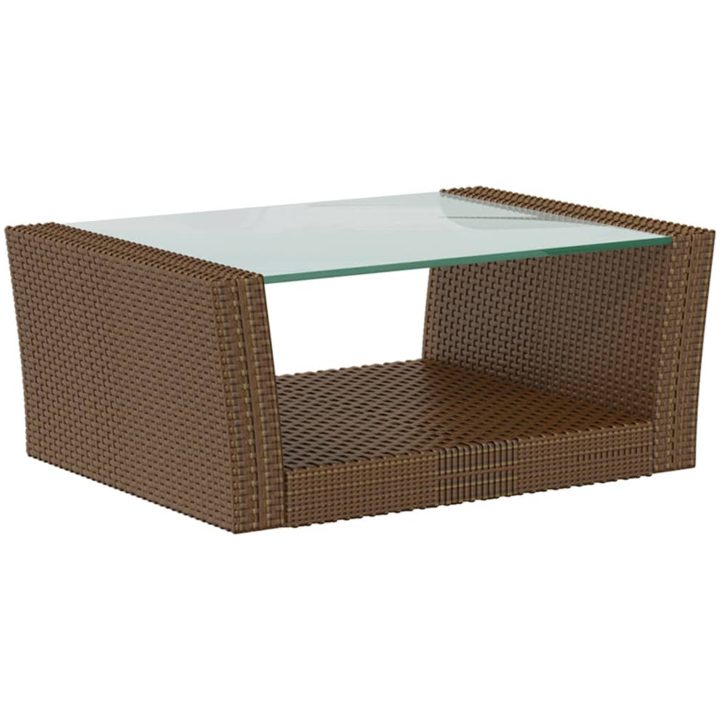 Loungegrupp med dynor 16 delar konstrotting brun vidaXL – bild 7