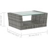 Loungegrupp med dynor 16 delar konstrotting grå vidaXL – miniatyr 11