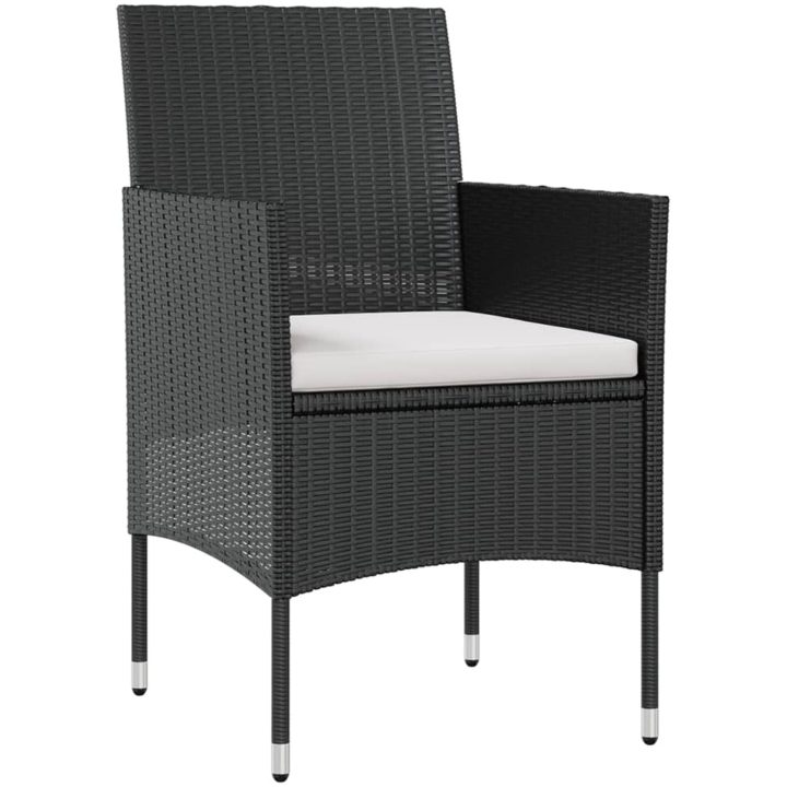 Loungegrupp med dynor 16 delar konstrotting svart vidaXL – bild 6