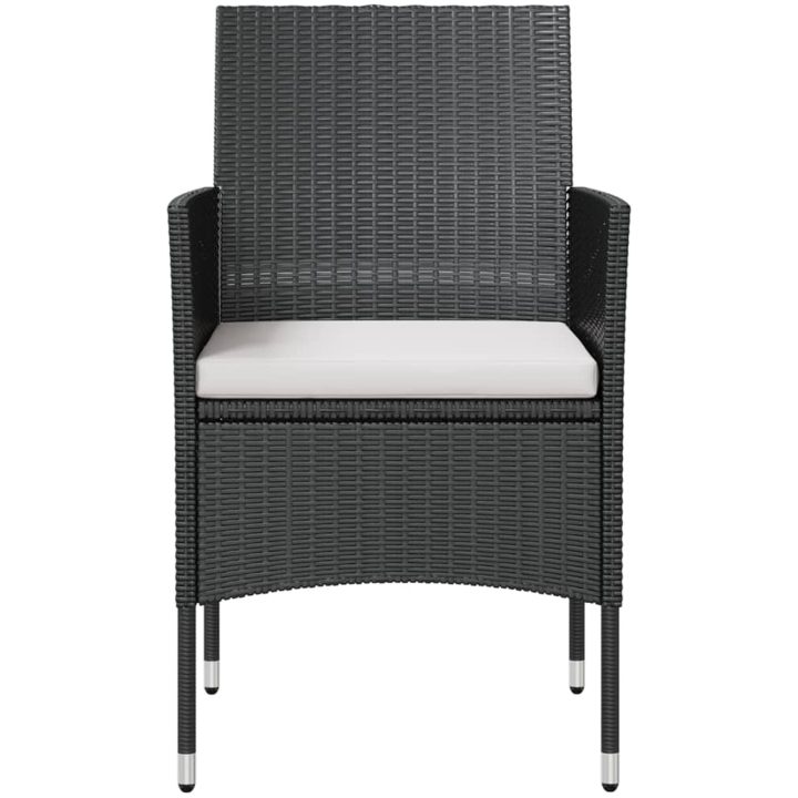 Loungegrupp med dynor 16 delar konstrotting svart vidaXL – bild 7