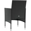 Loungegrupp med dynor 16 delar konstrotting svart vidaXL – miniatyr 8