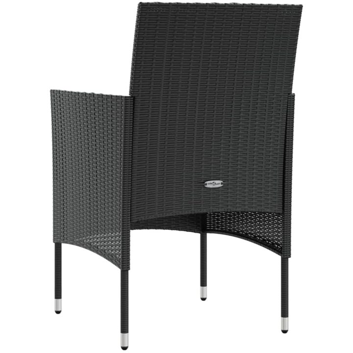 Loungegrupp med dynor 16 delar konstrotting svart vidaXL – bild 8