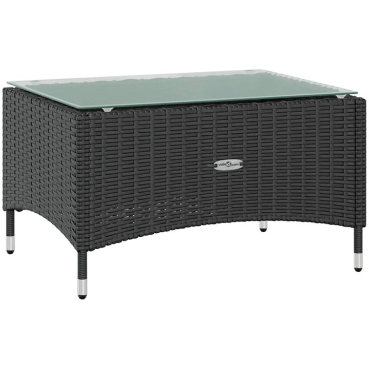 Loungegrupp med dynor 16 delar konstrotting svart vidaXL – bild 9