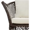 Loungegrupp med dynor 2 delar brun konstrotting vidaXL – miniatyr 8