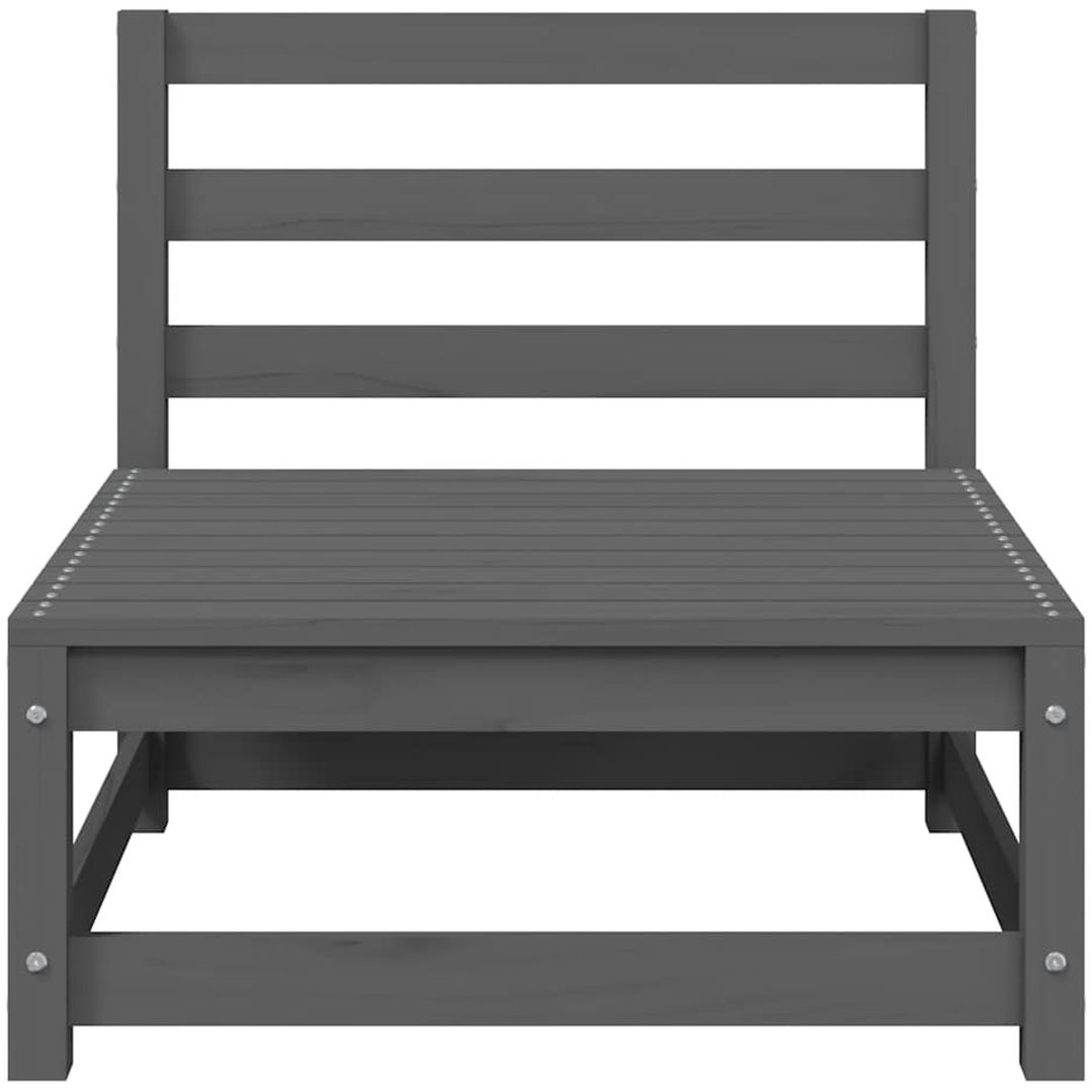 Loungegrupp med dynor 2 delar grå massiv furu vidaXL – bild 3