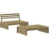 Loungegrupp med dynor 2 delar impregnerad furu vidaXL – miniatyr 3