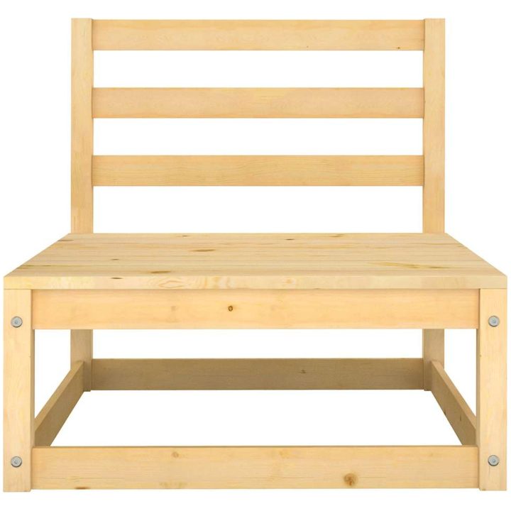 Loungegrupp med dynor 2 delar massiv furu vidaXL – bild 4
