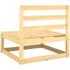 Loungegrupp med dynor 2 delar massiv furu vidaXL – miniatyr 6