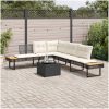 Loungegrupp med dynor 2 delar svart konstrotting glas vidaXL – miniatyr 2
