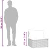 Loungegrupp med dynor 3 delar konstrottning grå vidaXL – miniatyr 12
