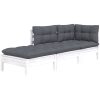 Loungegrupp med dynor 3 delar massiv furu vidaXL – miniatyr 3