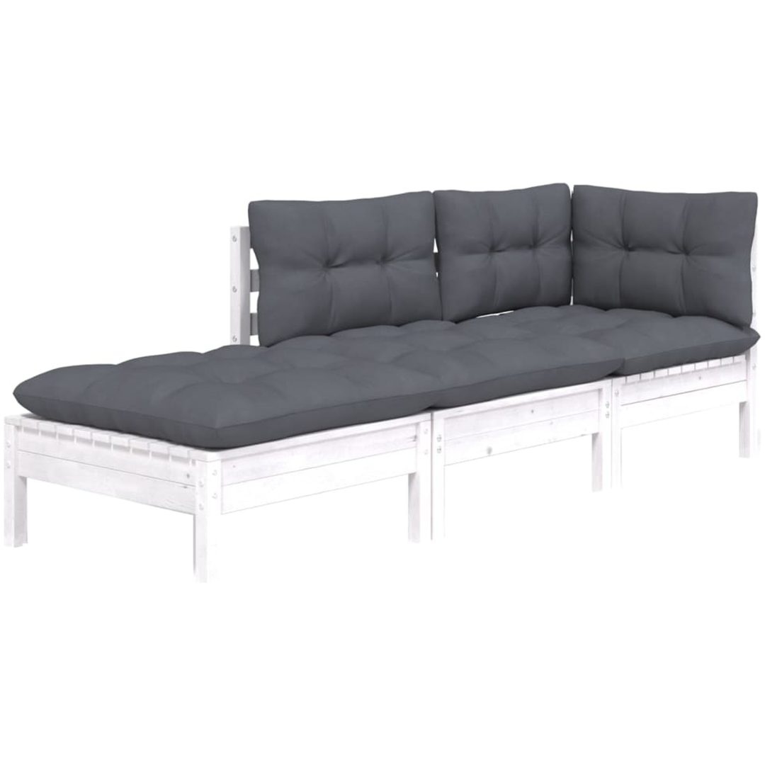 Loungegrupp med dynor 3 delar massiv furu vidaXL – bild 3