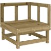 Loungegrupp med dynor 4 delar impregnerad furu vidaXL – miniatyr 3