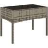 Loungegrupp med dynor 4 delar konstrotting grå vidaXL – miniatyr 4