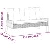 Loungegrupp med dynor 4 delar konstrotting och massivt trä vidaXL – miniatyr 9
