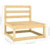 Loungegrupp med dynor 4 delar massiv furu vidaXL – miniatyr 9