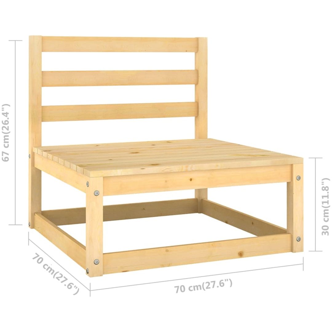 Loungegrupp med dynor 4 delar massiv furu vidaXL – bild 9