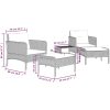 Loungegrupp med dynor 5 delar brun konstrotting vidaXL – miniatyr 8