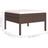 Loungegrupp med dynor 5 delar konstrotting brun vidaXL – miniatyr 9