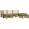 Loungegrupp med dynor 6 delar impregnerad furu vidaXL – miniatyr 2
