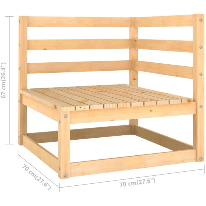 Loungegrupp med dynor 6 delar massiv furu vidaXL – bild 7