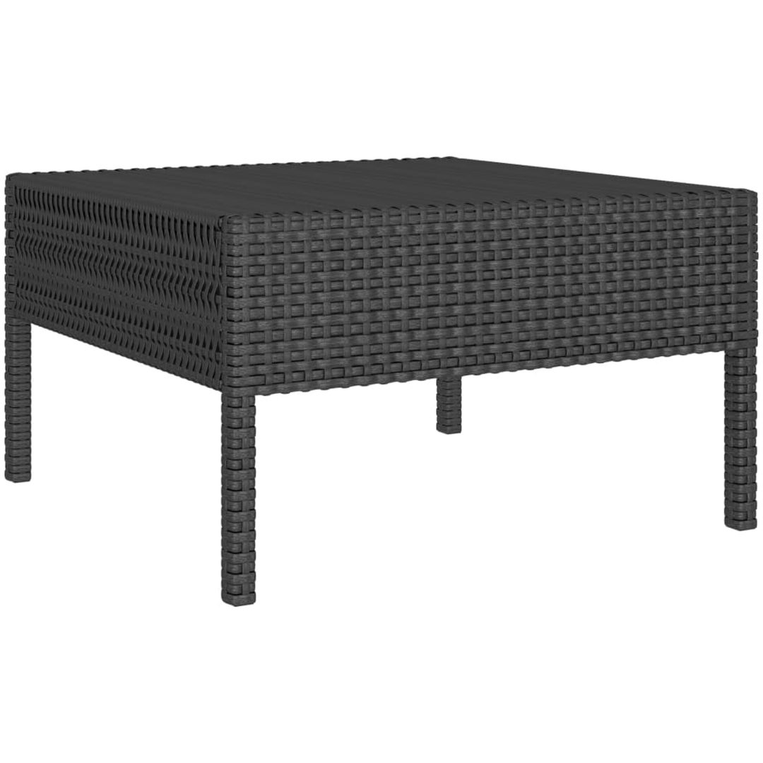 Loungegrupp med dynor 6 delar svart konstrotting vidaXL – bild 5
