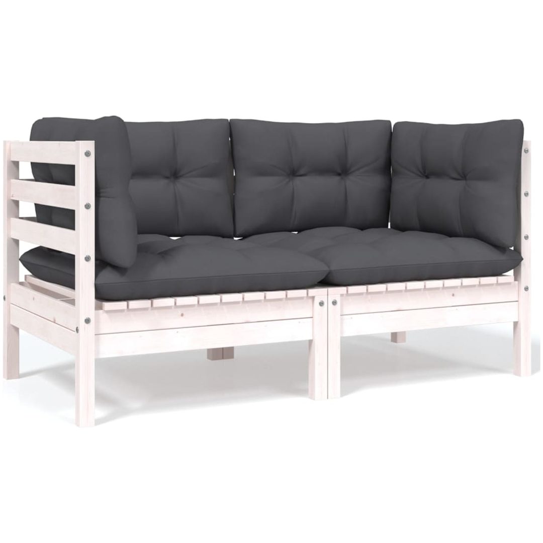 Loungegrupp med dynor 7 delar massiv furu vidaXL – bild 6