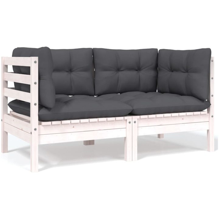 Loungegrupp med dynor 7 delar massiv furu vidaXL – bild 6