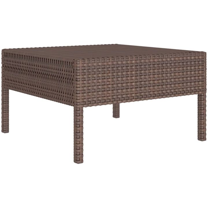 Loungegrupp med dynor 8 delar konstrotting brun vidaXL – bild 4