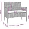 Loungegrupp med dynor 8 delar konstrotting svart vidaXL – miniatyr 11