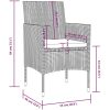 Loungegrupp med dynor 8 delar konstrotting svart vidaXL – miniatyr 12
