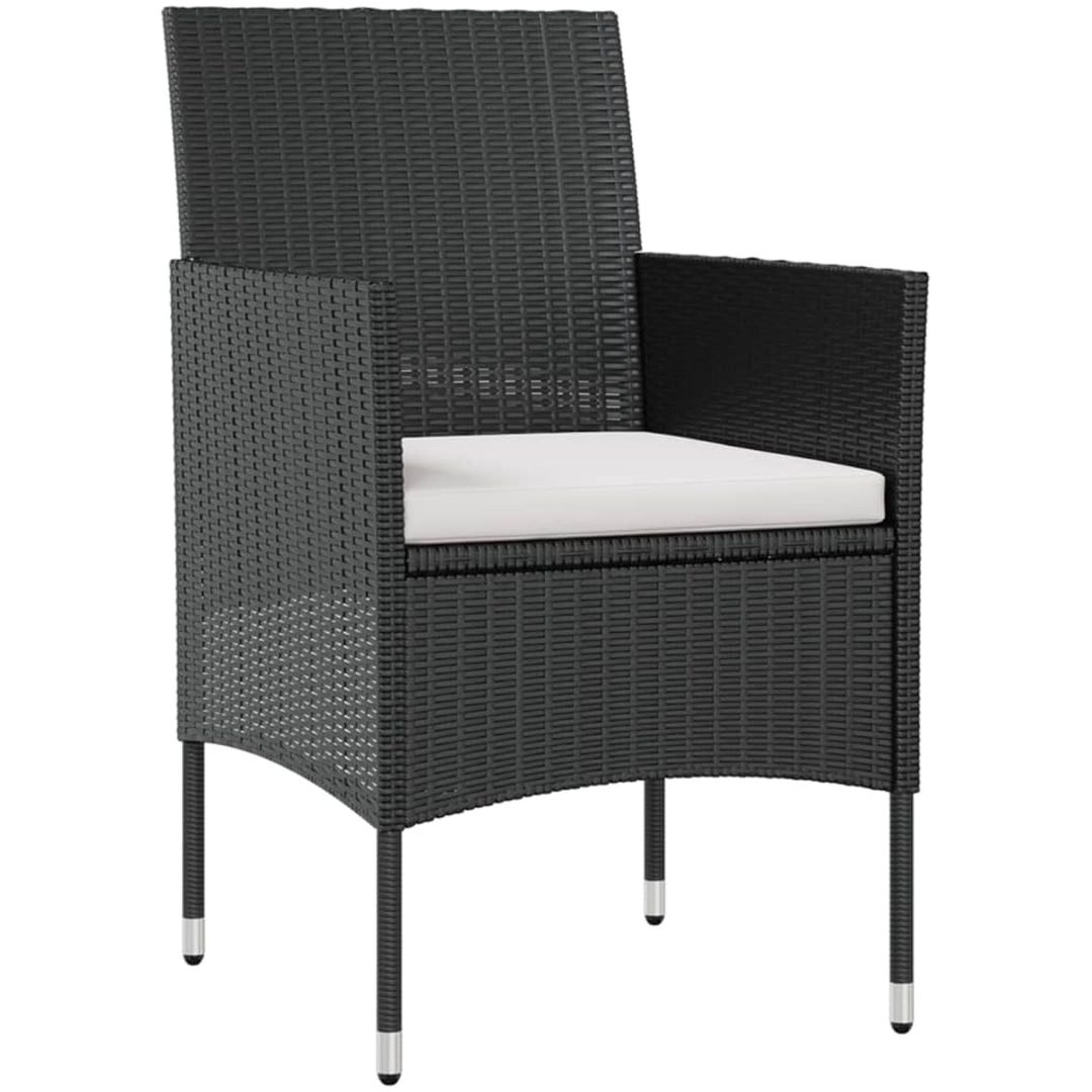 Loungegrupp med dynor 8 delar konstrotting svart vidaXL – bild 6