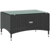 Loungegrupp med dynor 8 delar konstrotting svart vidaXL – miniatyr 9