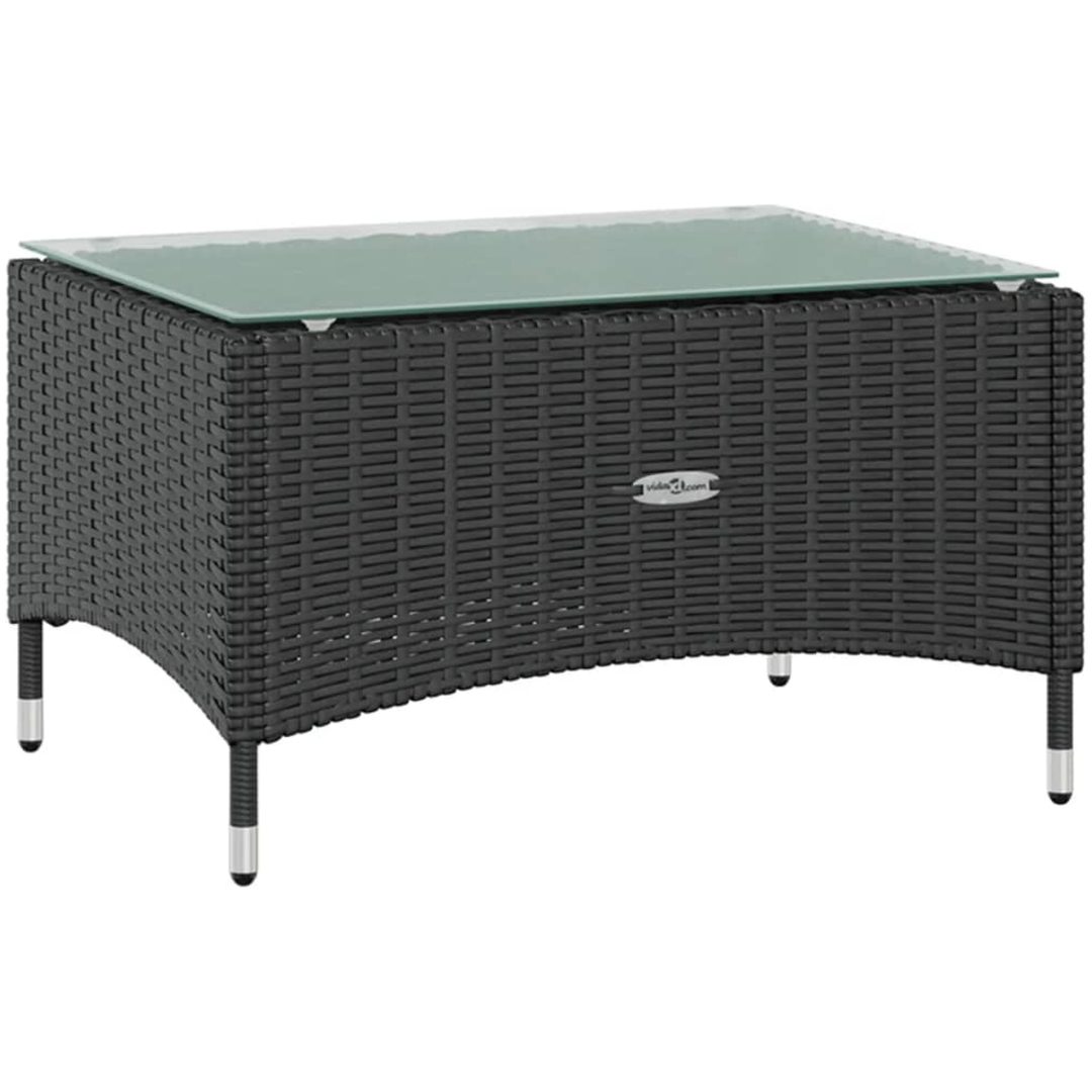 Loungegrupp med dynor 8 delar konstrotting svart vidaXL – bild 9